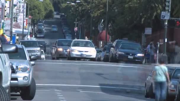 San francisco şehir trafik zaman atlamalı — Stok video