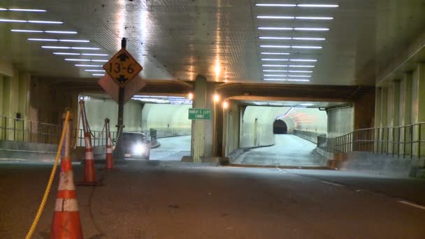 Tunnel di notte - Time Lapse — Video Stock