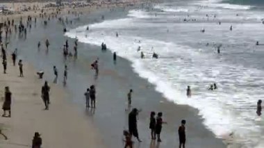 kalabalık plaj santa Monica - zaman atlamalı