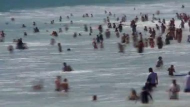 kalabalık plaj santa Monica - zaman atlamalı