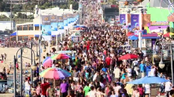 Santa monica pier - zaman atlamalı — Stok video