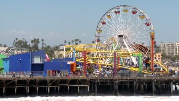 Santa monica pier - tidsinställd — Stockvideo