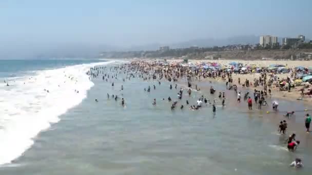 Пляж Санта-Моніці — стокове відео