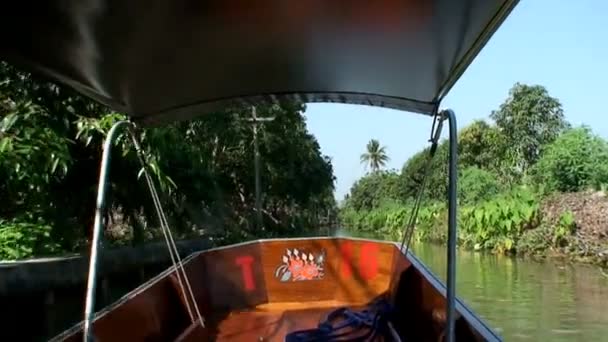 Mercato galleggiante in Thailandia — Video Stock