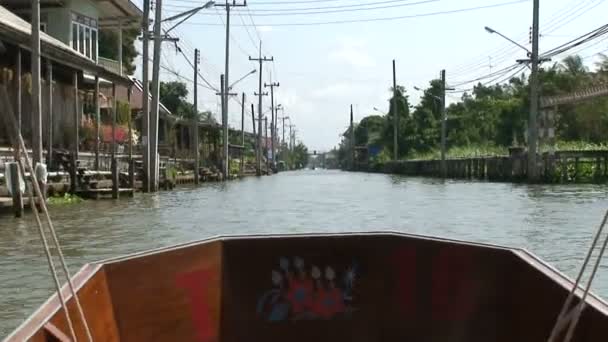 Marché flottant en Thaïlande — Video