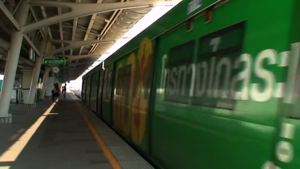 Stazione ferroviaria in Thailandia — Video Stock