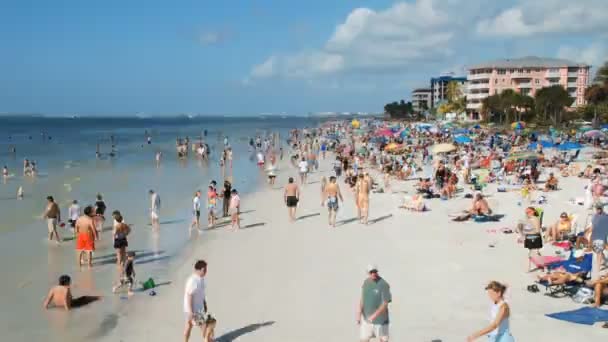 Upływ czasu - fort myers beach — Wideo stockowe