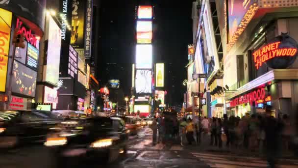 NYC Times Square Time Lapse — Stock Video