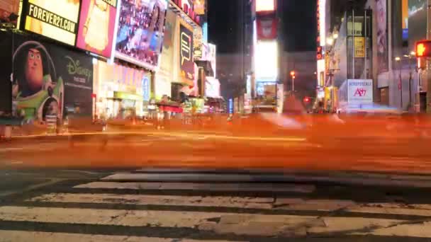 New Yorku times square časová prodleva — Stock video