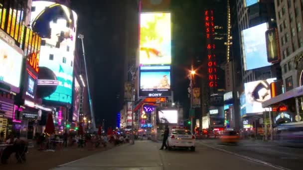 New York times square tidsinställd — Stockvideo