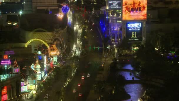 Las vegas strip verkeer - time-lapse — Stockvideo