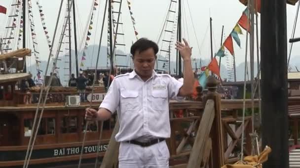 Halong Bay Vietnam — Stock video