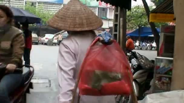 Vender rua no Vietnã Ásia — Vídeo de Stock