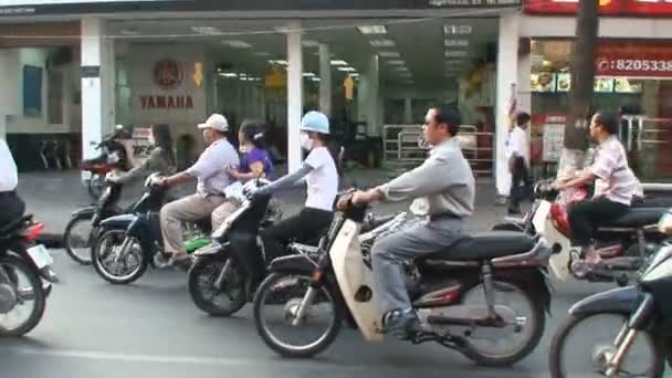 Busy Street Traffic in Vietnam Asia — Stock Video