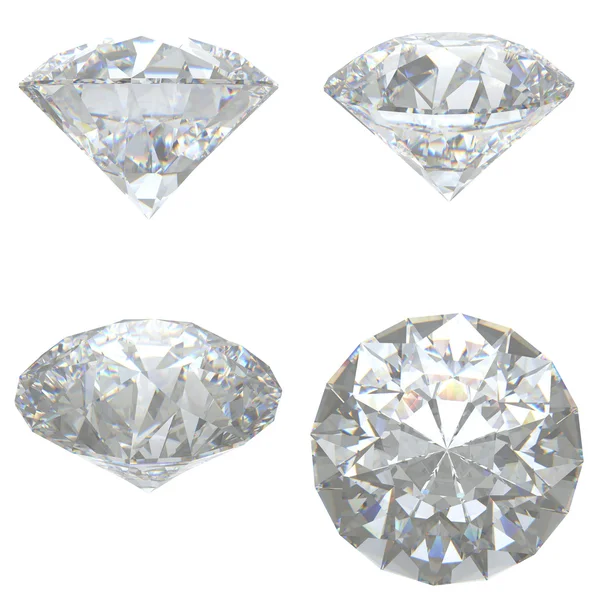 4 diamonds beyaz zemin üzerine - kırpma yolunu ayarla