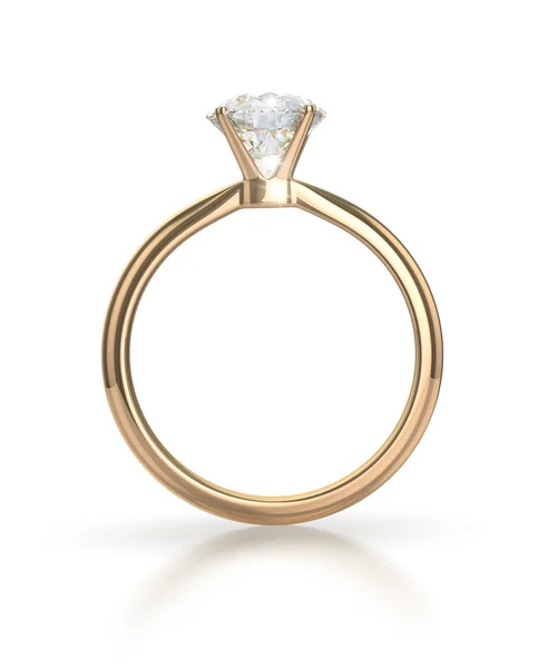 Diamond ring with clipping path — Stock Photo, Image