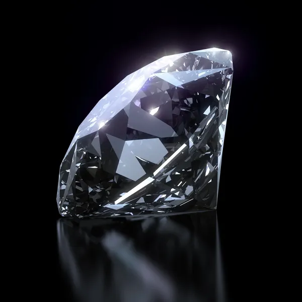 Csillogó gyémánt fekete háttér Stock Kép