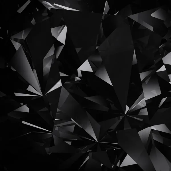 Diamant noir fond facette — Photo