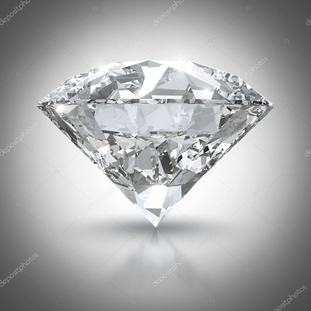 Big shining diamond with clipping path