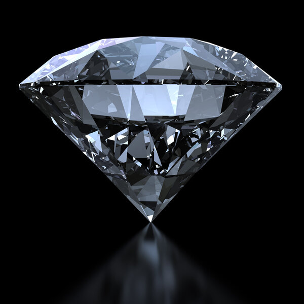 Shiny diamond with clipping path