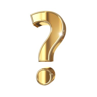 Golden shining soru işareti