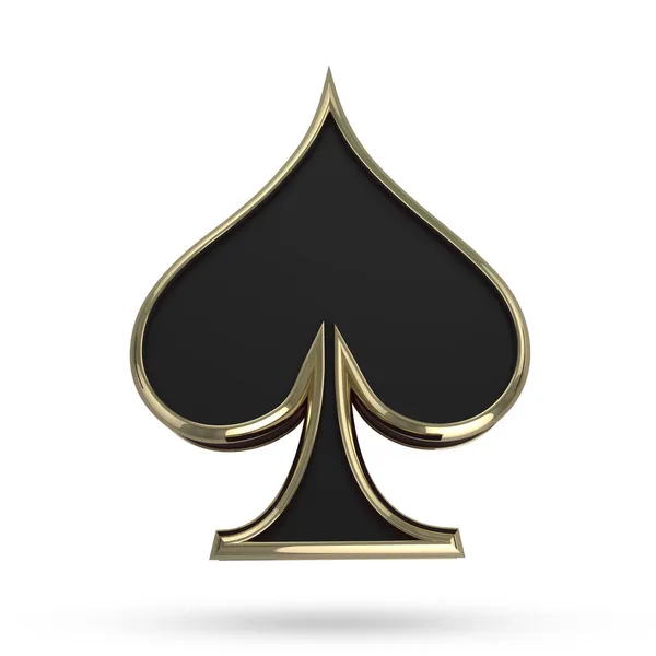 Poker sembolü - izole kırpma yoluyla — Stok fotoğraf