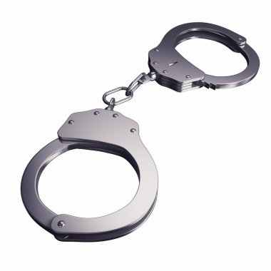 Handcuffs isolated with clipping path