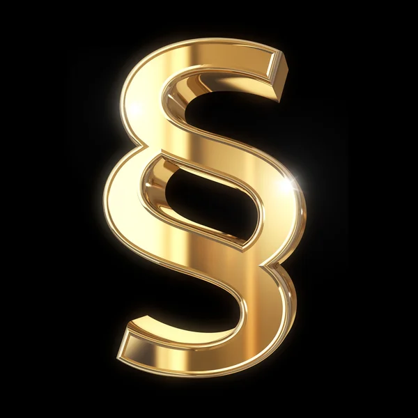 Golden 3D symbol — Stock Photo, Image