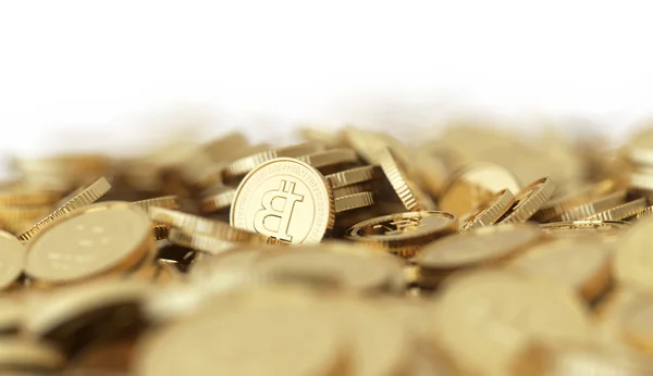 Gouden bitcoins — Stockfoto