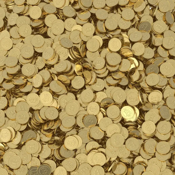 Gouden bitcoin digitale valuta achtergrond — Stockfoto