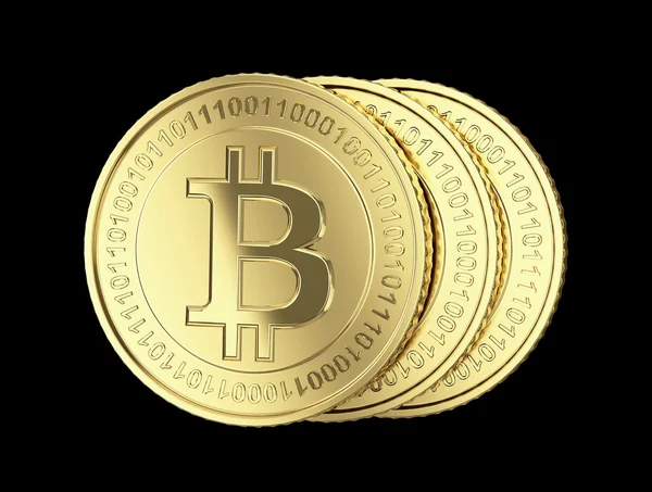 Bitcoins de oro — Foto de Stock