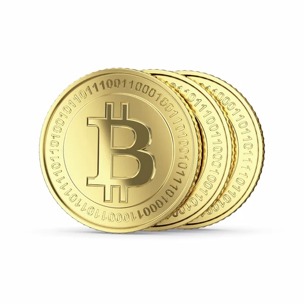 Bitcoins de oro —  Fotos de Stock