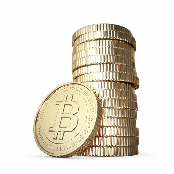 Bitcoins de oro — Foto de Stock