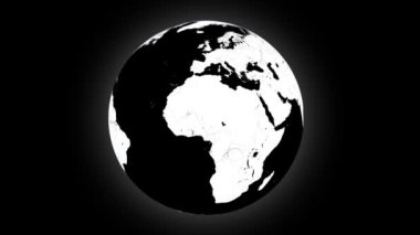 Planet earth - izole siyah bg iplik