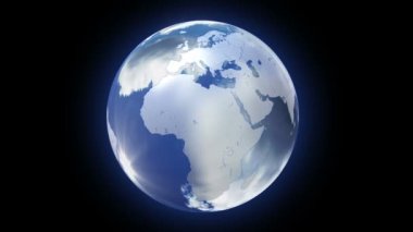 Planet earth - izole siyah bg iplik