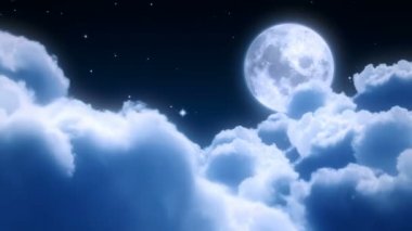 gece bulutları ve uzak ay - uçan döngü