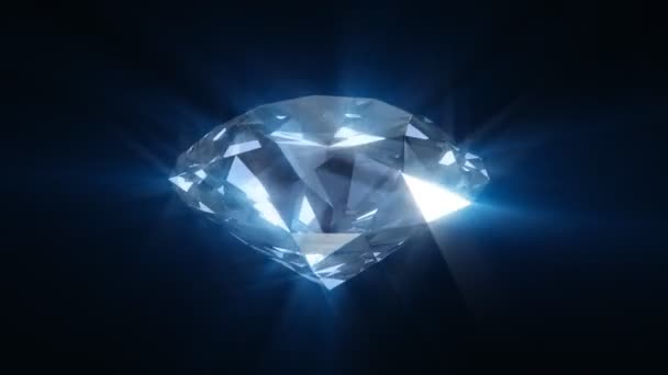 spinning modré zářící diamant - tvořili 3d animace