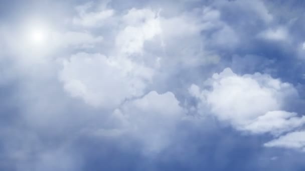 Vol à travers les nuages - animation en boucle — Video