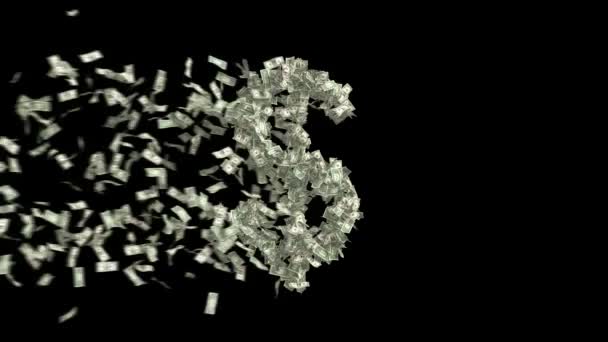 Low away dollars - Animation 3D avec masque alpha 