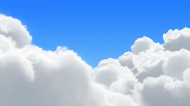 Vol à travers les nuages - animation en boucle — Video