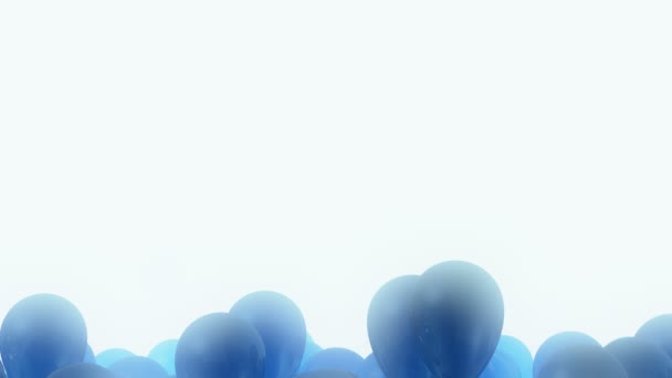 modré balónky přechod maskované animace - 3d
