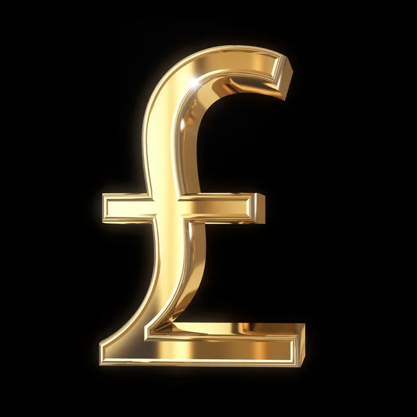 Zlatý symbol s ořezovou cestou — Stock fotografie