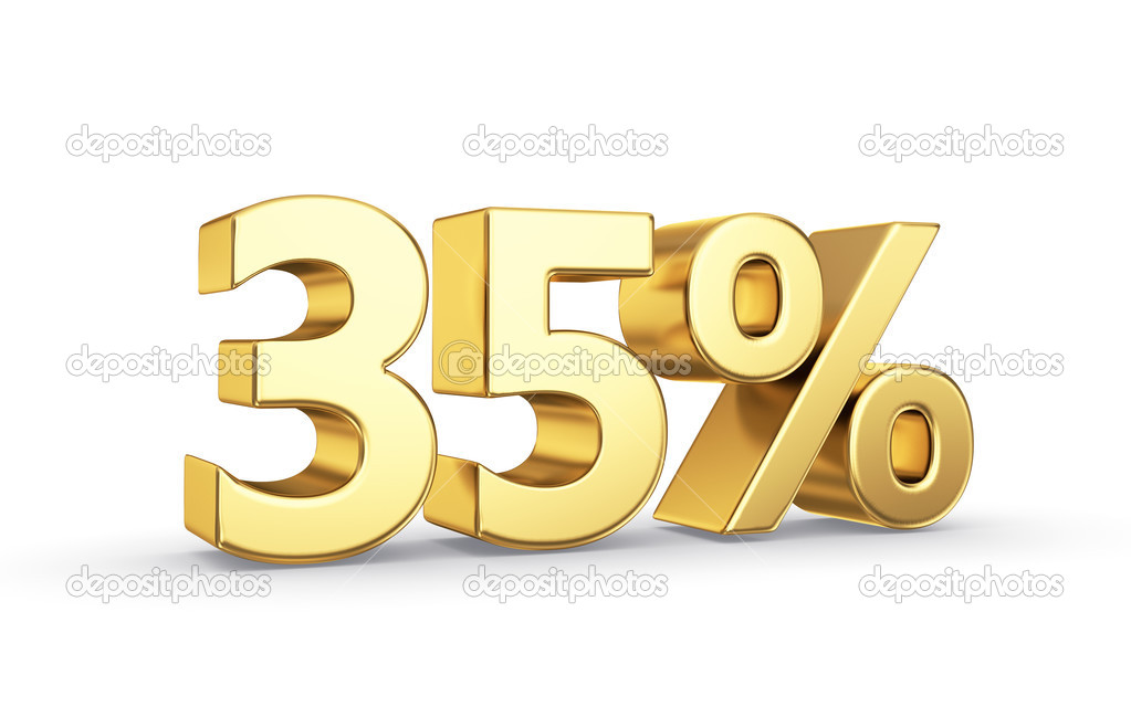 Golden symbol with clipping path