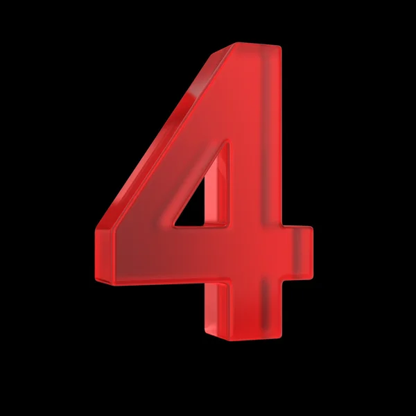 3D red number on black — Stock Photo, Image