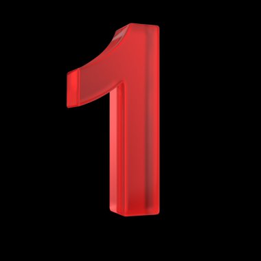 3D kırmızı numara siyah