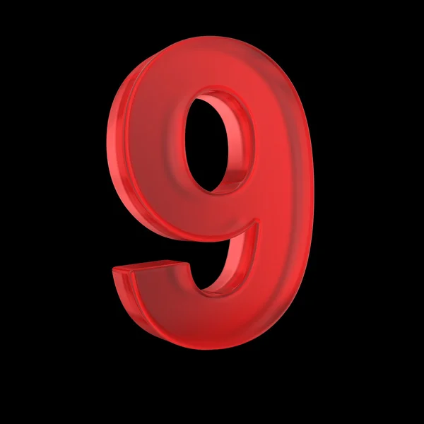 3D red number on black — Stock Photo, Image