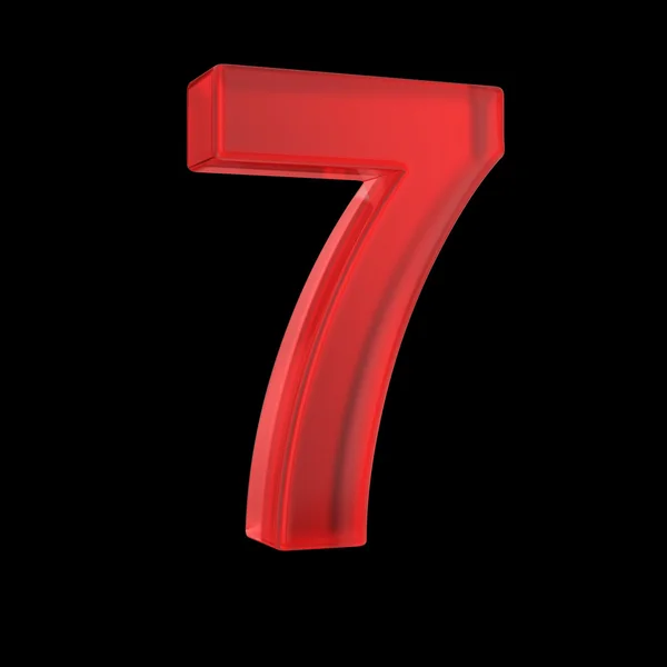 3D red number on black — Stock Photo, Image