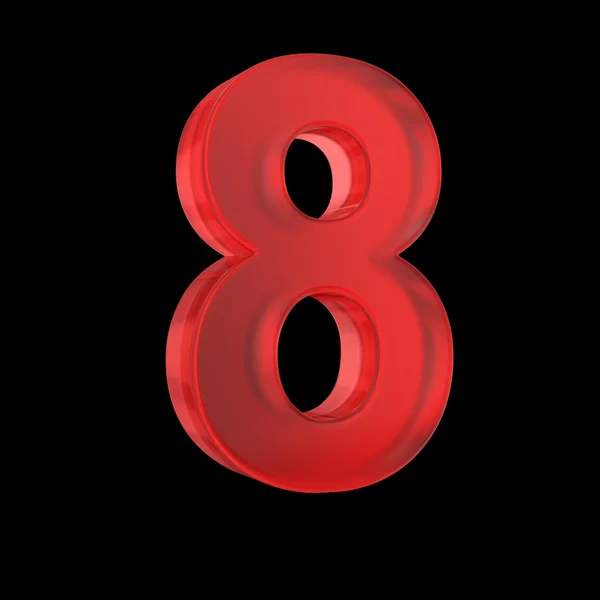 3D red number on black — Stock Photo, Image