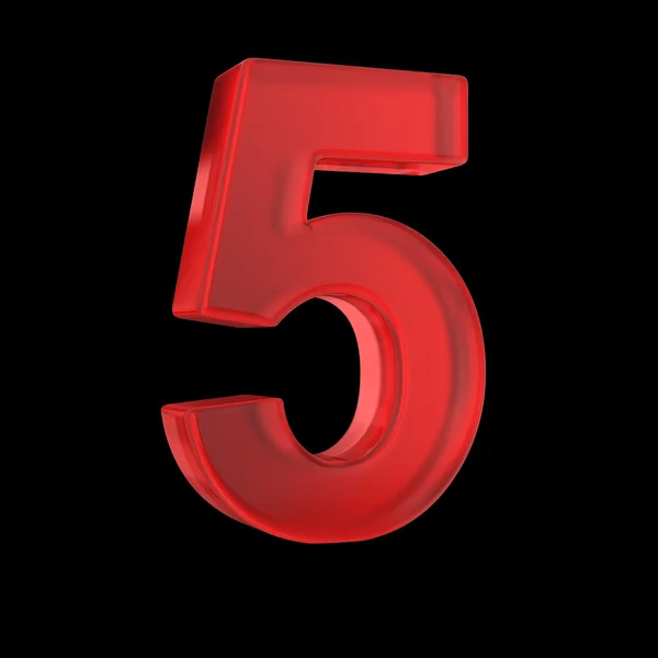 3D red number on black — Stock Photo, Image