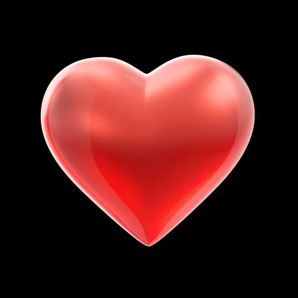 3D lesklé srdce — Stock fotografie